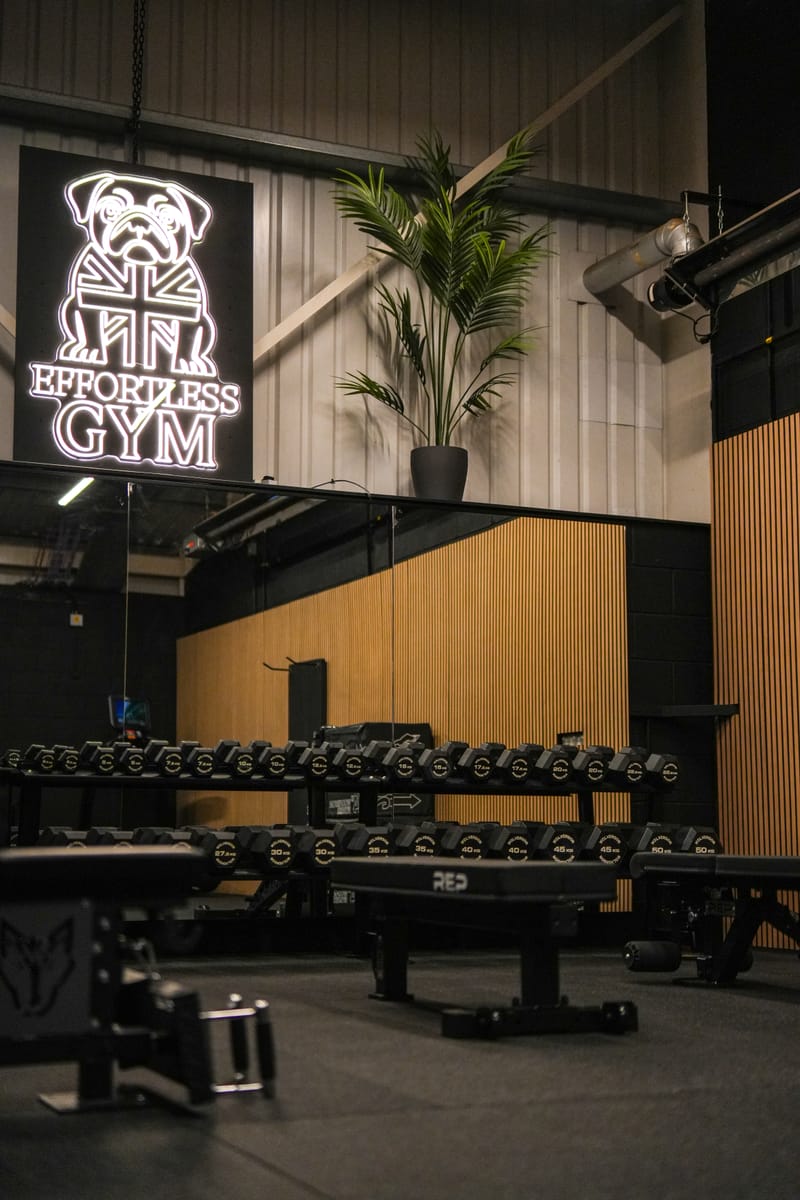 Training area with functional equipment